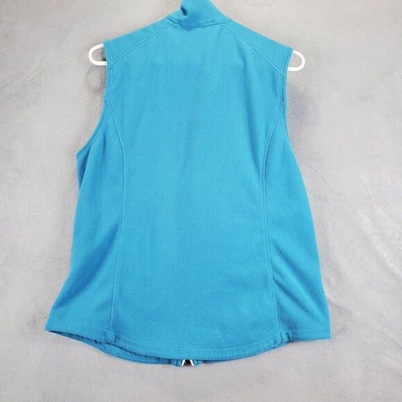 Lands End Vest Womens Medium Blue Fleece Full Zip - Picture 6 of 7